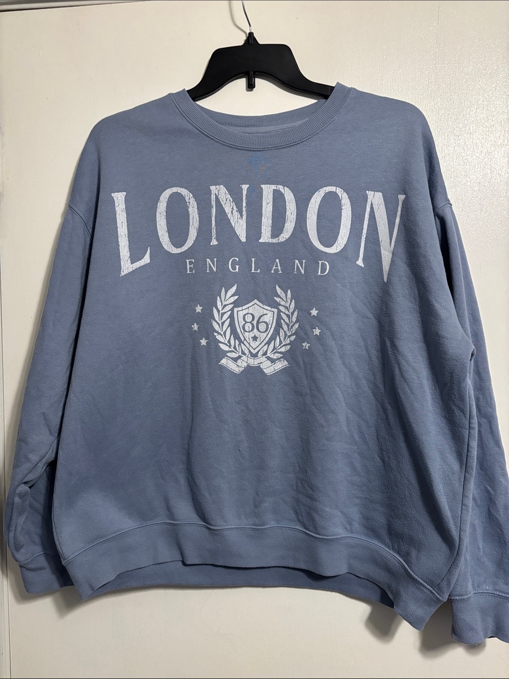 London England Graphic Crew Sweatshirt - Light Blue